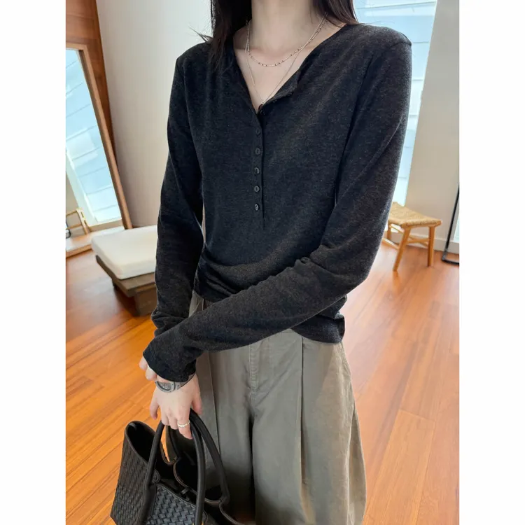 舒适多色套头长袖T恤女2025秋冬新款休闲好穿百搭显瘦打底衫上衣