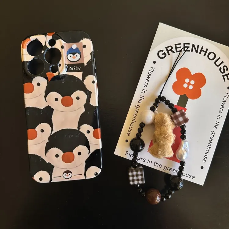 油画企鹅菲林软壳适用苹果17promax手机壳16华为vivo小米oppo荣耀