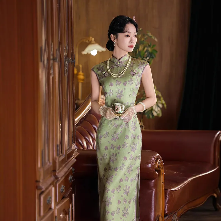 2025年春夏新款改良旗袍无袖日常复古新中式国风老上海旗袍女