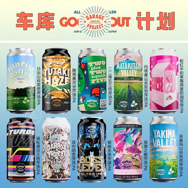 车库计划新西兰进口精酿啤酒(日出/二二得五25.6月批次)