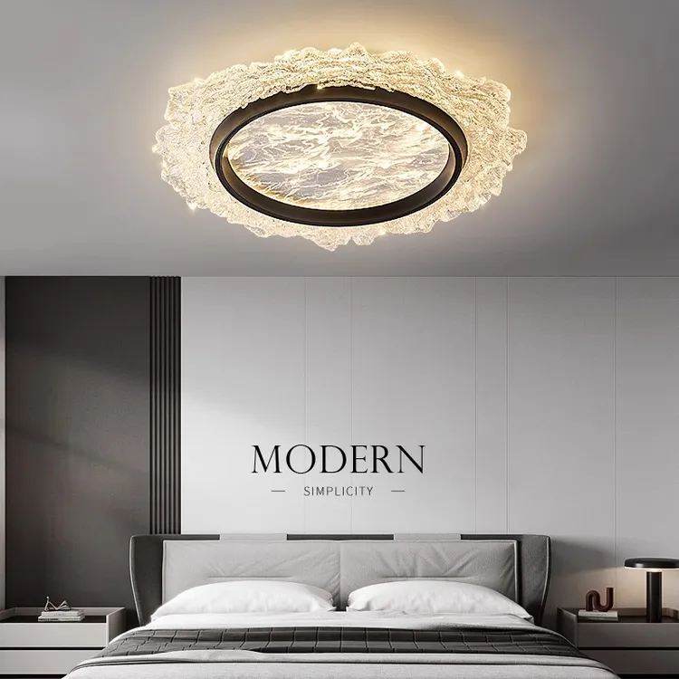 卧室吸顶灯2025新款现代简约主卧房间灯意式高级感设计师中山灯具