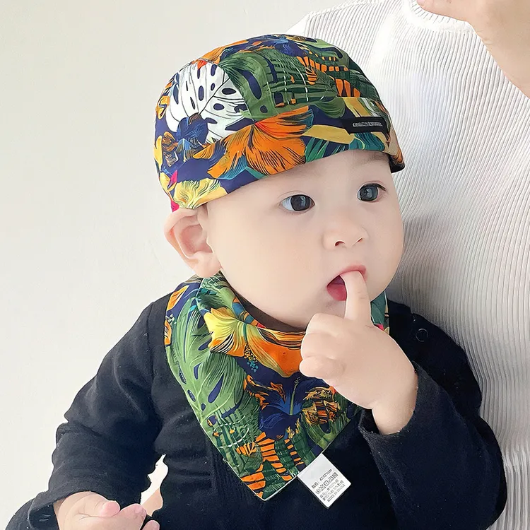 婴儿帽子时尚春秋海盗帽子宝宝冬季婴幼儿个性薄款帅气头巾儿童