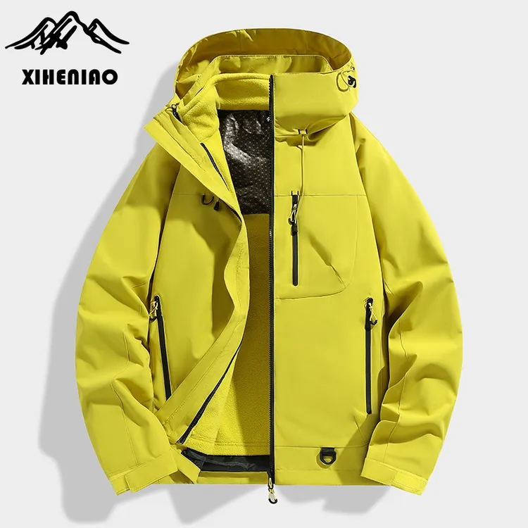 希和鸟旅行户外冲锋衣三合一外套男女同款防水防风登山服秋冬徒步
