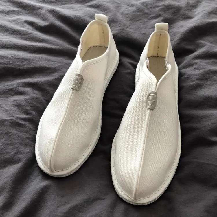 男鞋春夏透气2025新款潮流老北京布鞋男款一脚蹬休闲渔夫男士板鞋