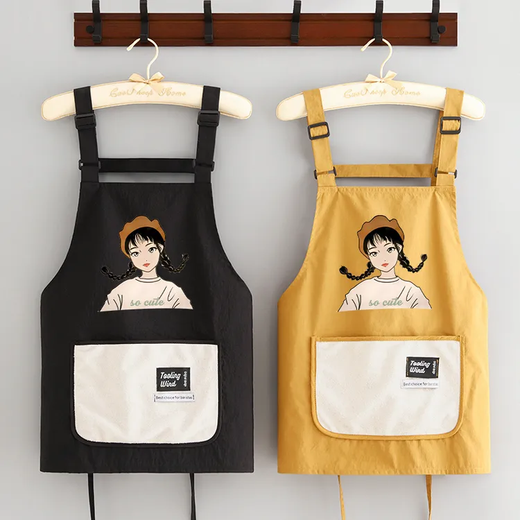 简约防泼水围裙定制印字餐饮防污工作服厨房做饭防污围腰防水防油