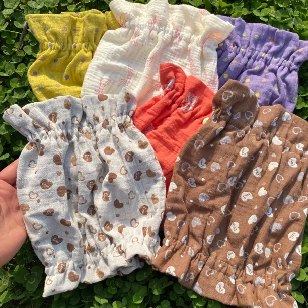 棉纱｜长耳朵狗幼成年犬吃饭防脏 双层棉纱耳套 美卡史宾格查理样