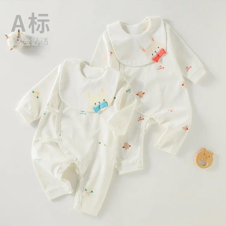 蝴蝶衣新生婴儿连体衣a类纯棉春秋满月52码和尚服0到3月宝宝衣服