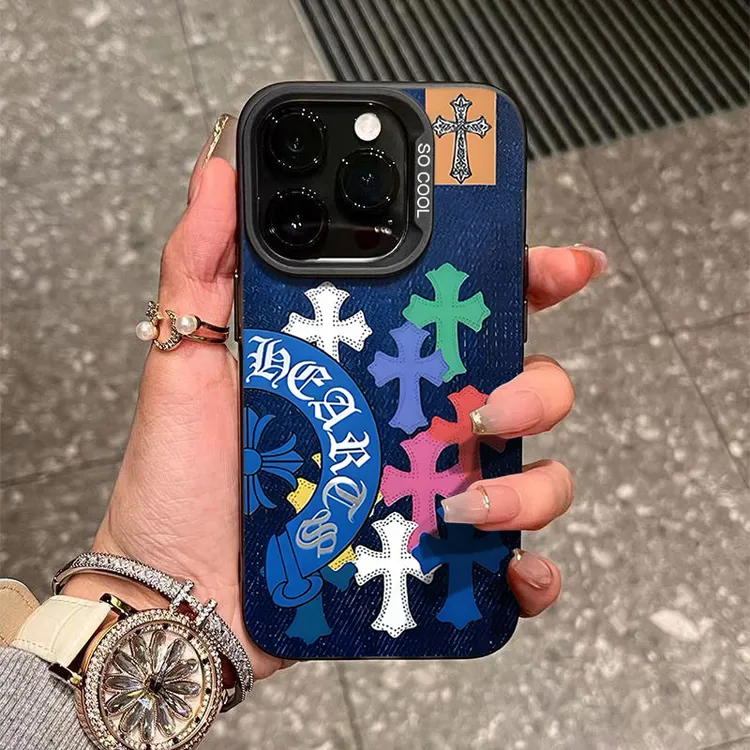 牛仔克罗心适用苹果16/15手机壳iphone14Promax元气13软12防摔11x