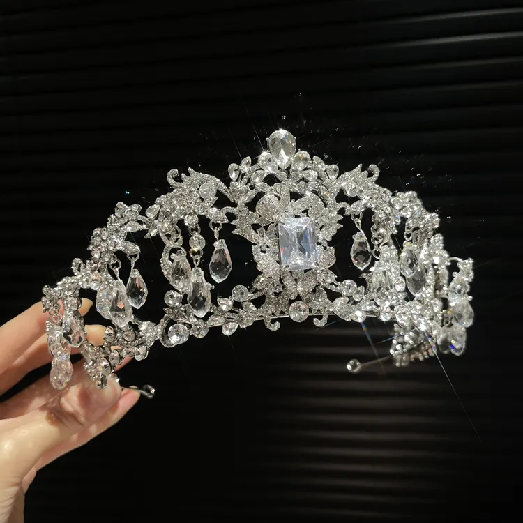 金钻新娘ETE重工水钻公主皇冠头饰精致百搭新娘婚礼奢华发饰王冠