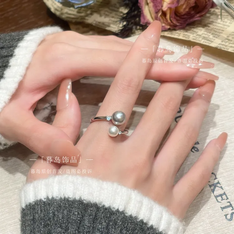 【暮岛饰品】珠珠轻奢戒指百搭轻奢高级A069