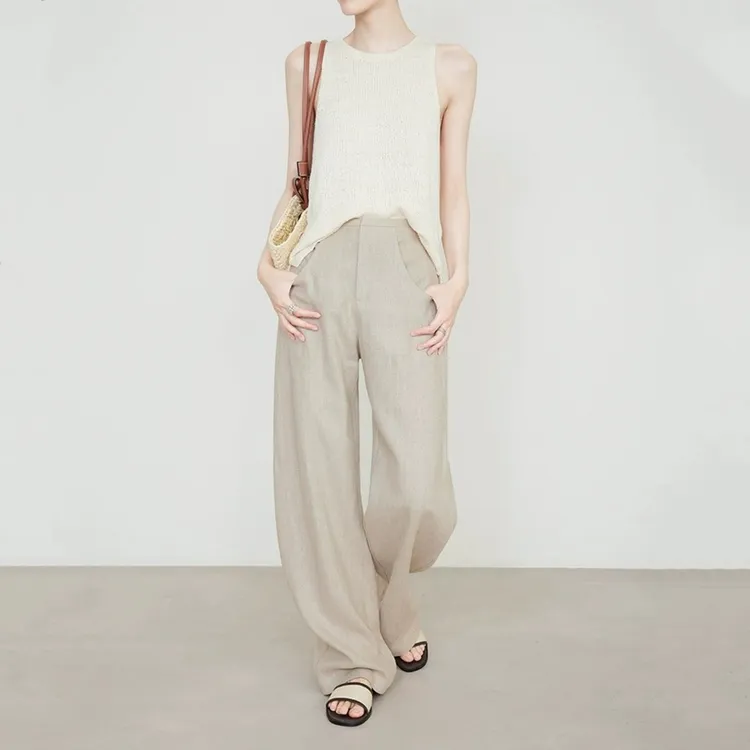 老钱风阔腿裤2025夏季宽松百搭时尚休闲裤女通勤职业洋气简约衣服