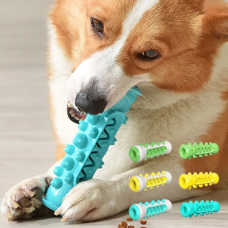 宠物用品新款狗狗玩具磨牙棒 耐啃咬洁齿骨牙刷清洁啃咬胶