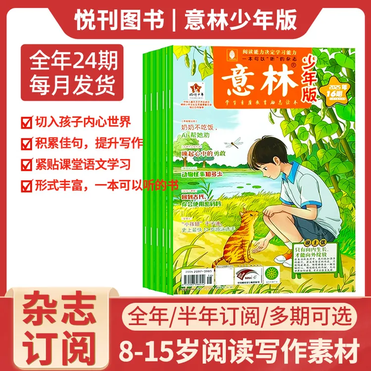 意林少年版杂志 全年订阅 8-15岁阅读理解写作素材课外阅读