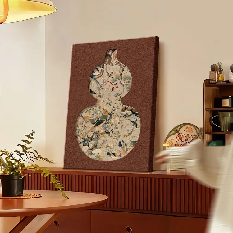 中古风福禄葫芦小众艺术桌面摆画斗柜客厅沙发背景墙挂画餐厅壁画