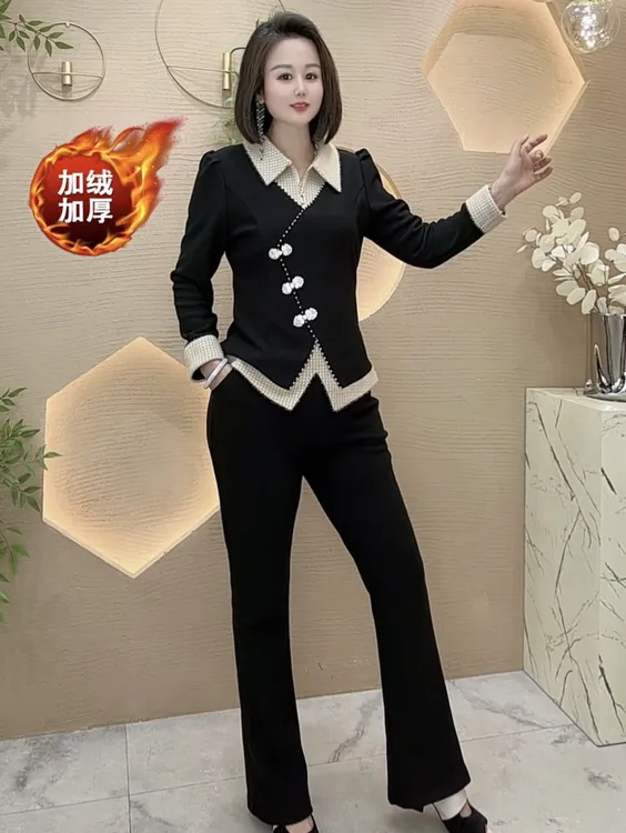 【雅俪莎精选】2025冬季气质时尚大方高级感显瘦套装6781