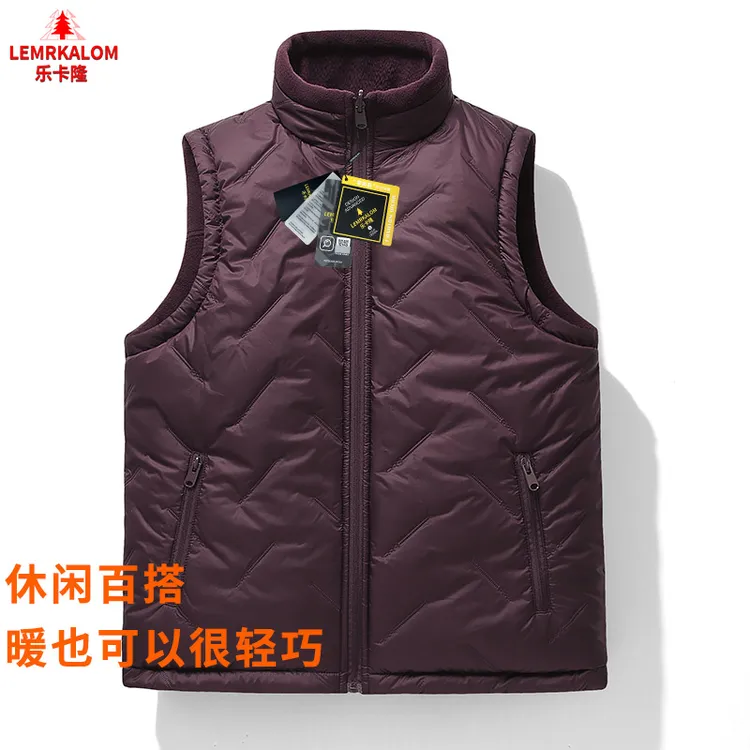 【爆蓬系列】加绒夹棉双面穿马甲男女2025秋冬新品立领保暖百搭上衣