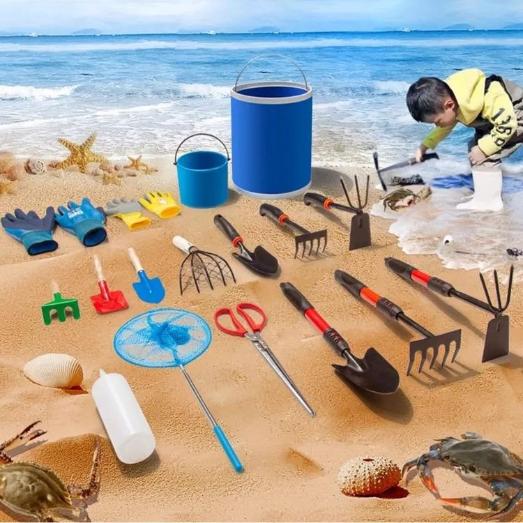 赶海工具套装儿童海边挖沙专用铲蛤蜊耙海蛎子螃蟹夹神器装备沙滩