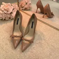 IFUSI 精致女真皮大底漆皮蝴蝶结高跟鞋 026P-6