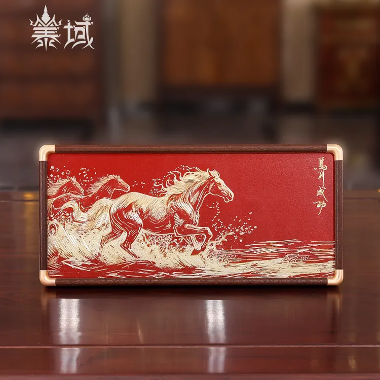 泰域铜雕画《马到成功》餐厅书房中式风格画 床头装饰画摆台B2-931商品图