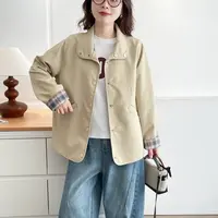 JIANAOBEN/简澳本大码女装宽松时尚双面穿风衣外套女休闲夹克上衣