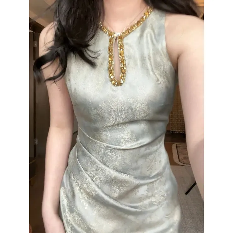 新中式改良旗袍订婚礼服2025新款敬酒服新娘长款宴会国风连衣裙女
