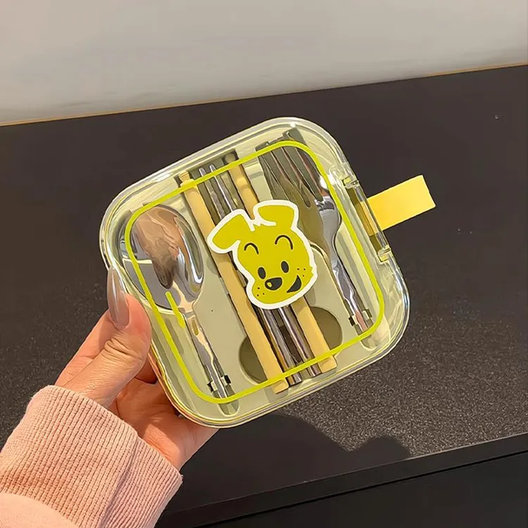 筷子个人专用便携折叠餐具套装304不锈钢可拆卸勺子叉子三件套