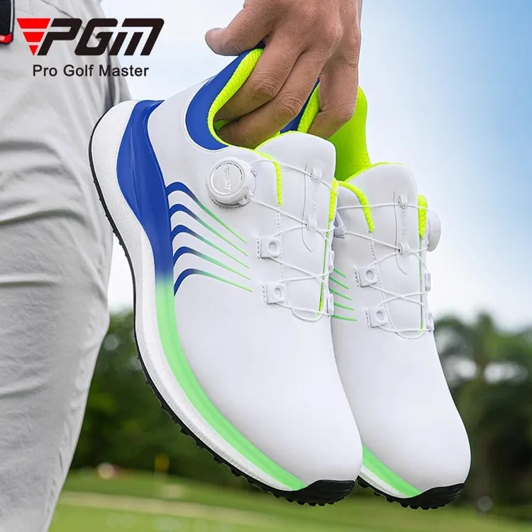 PGM 高尔夫球鞋男鞋休闲运动鞋超软爆米花中底旋钮鞋带超强防水鞋
