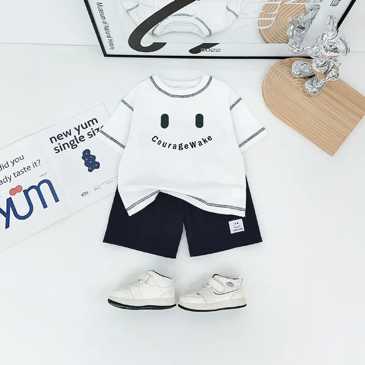 儿童套装夏季2025新款男童短袖两件套洋气潮 WG28417悠悠童话童装