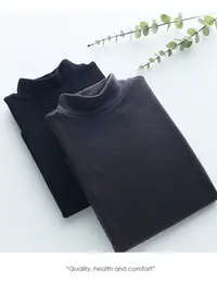 儿童膨体抑菌半高领上衣T10302