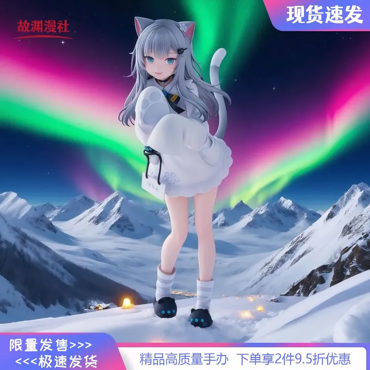 甘城猫猫手办二次元可爱猫耳美少女猫羽雫模型桌面机箱游戏摆件