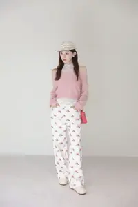【100%棉】时尚 气质 百搭 美静花色裤子XMZH9501