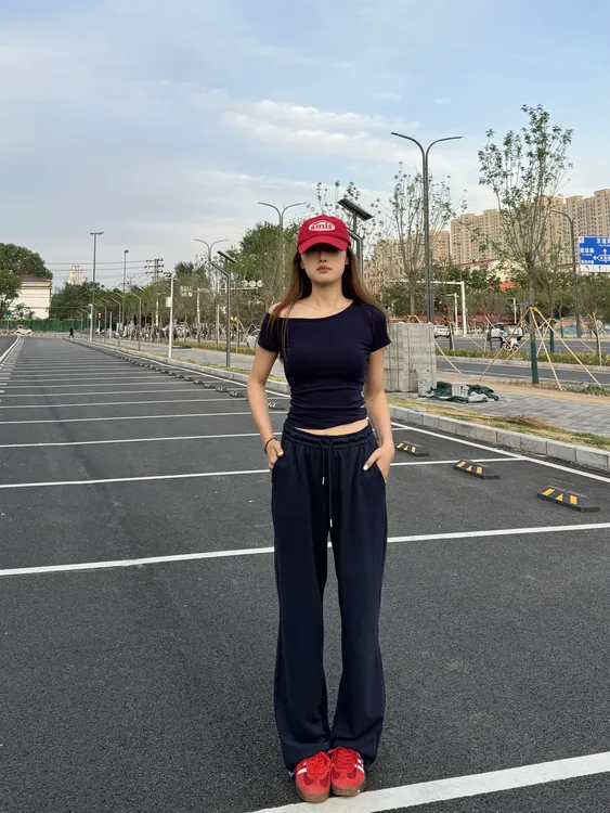 【BB堡包砂洗裤】夏款冰丝雾感防晒阔腿美式辣妹松弛感慵懒显瘦高腰