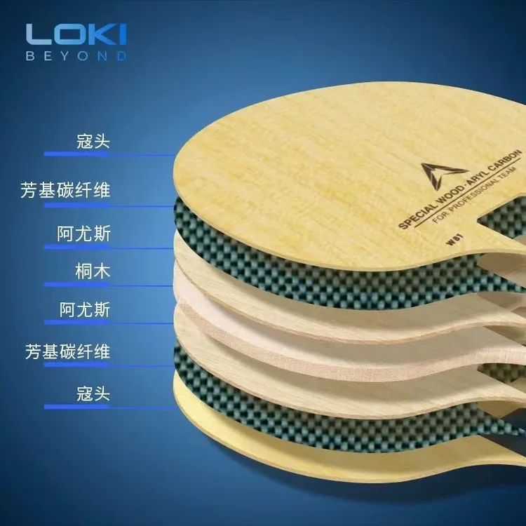 雷神雷神W81PRO金标外置蓝芳碳乒乓底板比赛进攻性