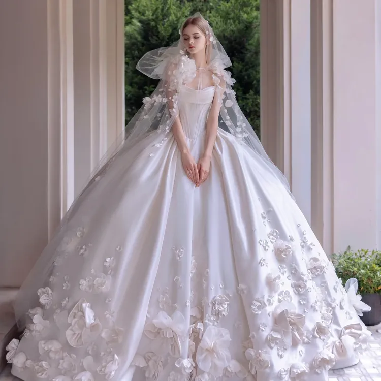 【迷蝶】蝴蝶纷飞 源头工厂 自产自销 结婚婚纱 手作花朵