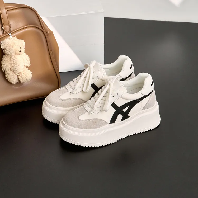 9cm~内增高德训鞋女款2025年新款秋季透气百搭软底增高运动阿甘鞋