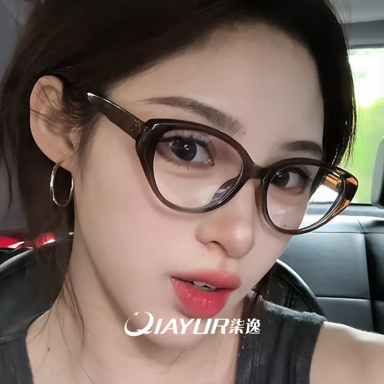 猫眼眼镜可配近视度数显脸小适合素颜防蓝光超轻网红护眼复古显瘦