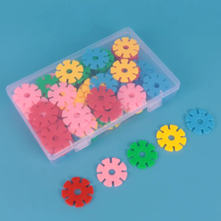 【100片】加厚大号雪花片积木益智拼插玩具幼儿园小学数学启蒙学具