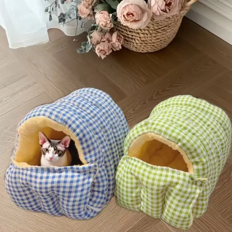 秋冬小猫踩奶猫窝狗窝软乎乎保暖小型可拆洗房窝封闭式保暖睡袋JY