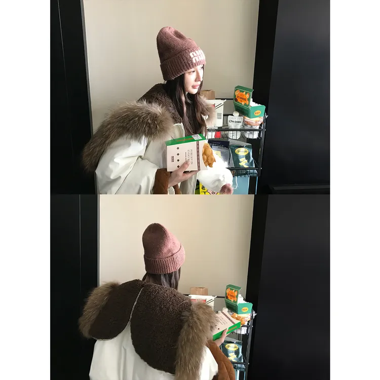 【清】'IMM1小飞侠'进口貉子毛大翻领90白鸭绒派克羽绒服S25S1215