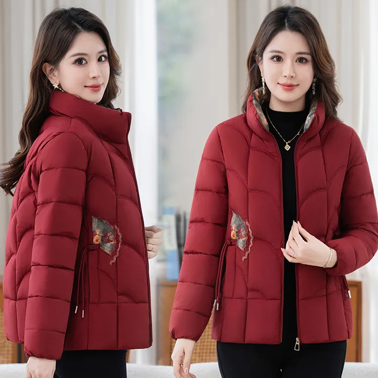 国风短款秋冬季棉服妈妈装大码显瘦女装秋冬外套2565