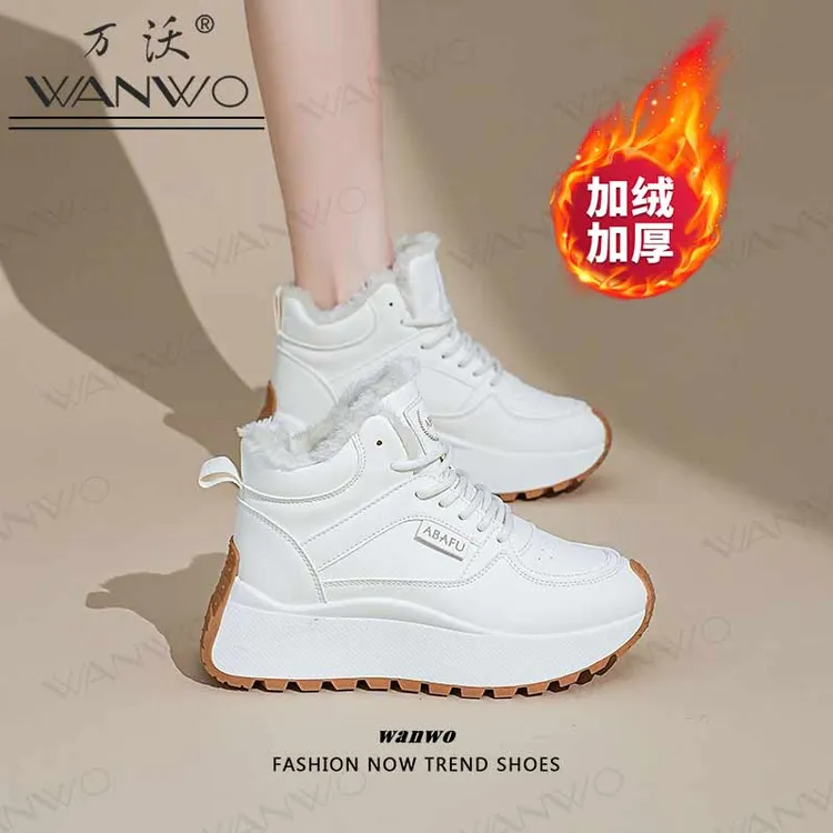 2025冬季升级加厚加绒防滑雪地靴女百搭防滑短靴保暖舒适棉鞋女
