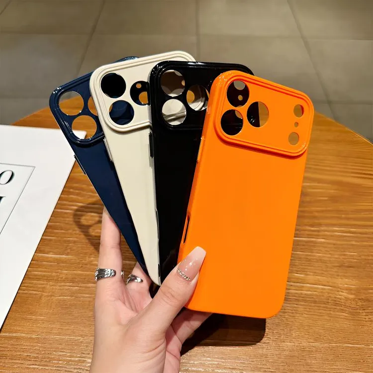 纯色光手机壳适用苹果17PROMAX气囊防摔防指纹纯色肤感磁吸手机壳