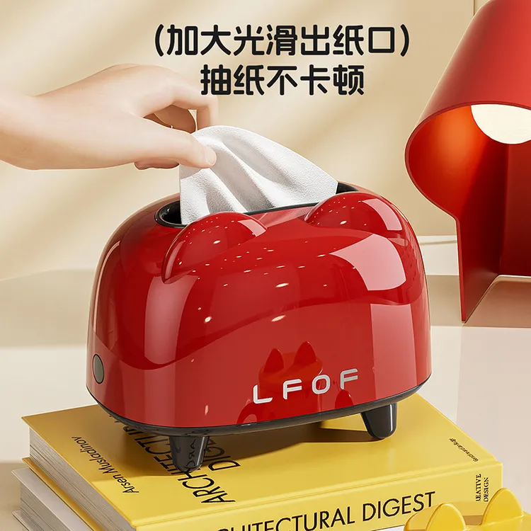 小熊纸巾盒多巴胺家用客厅茶几餐桌防尘抽纸盒卧室桌面餐巾收纳盒
