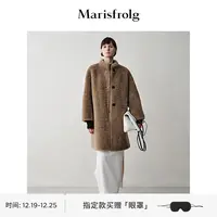 【艺术时装大衣】玛丝菲尔冬季新款大地色气质羊羔毛外套AAFZ4921P