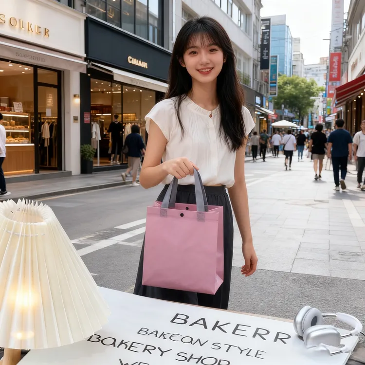 焦糖肩背长手提暗扣无纺布服装店环保袋手提袋礼品袋无纺布手提袋