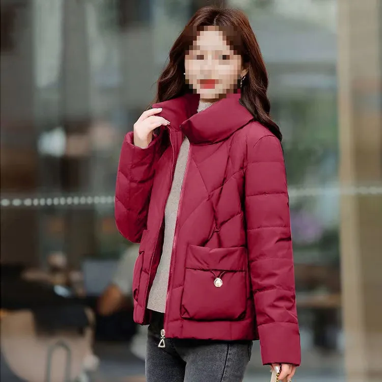 常规2025秋冬新款棉服洋气短款棉袄时尚加厚棉服显瘦气质外套妈妈