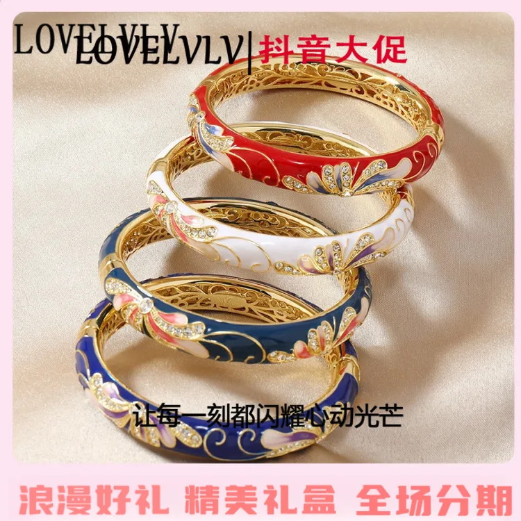 【送女朋友】北京掐丝珐琅彩景泰蓝手镯女复古民族风气饰品百搭古风