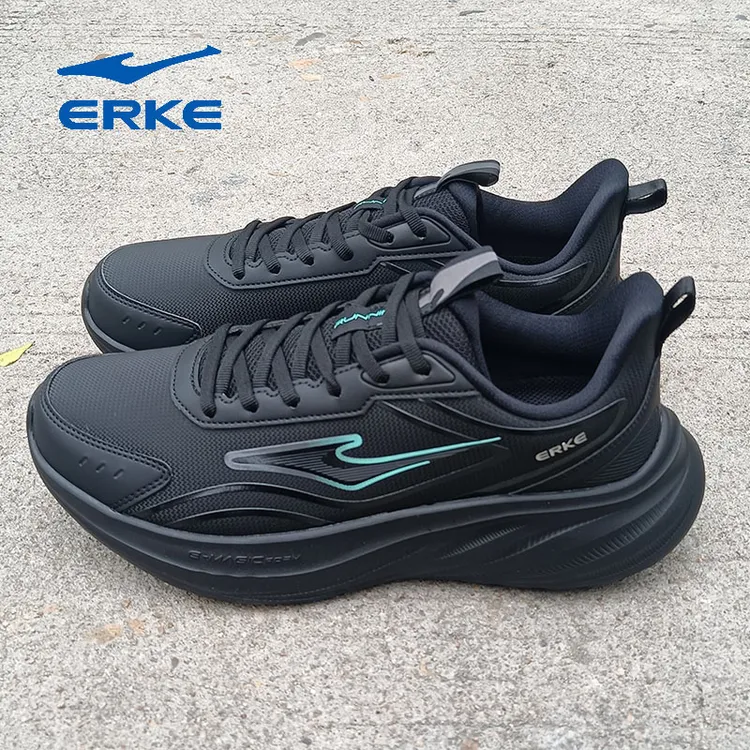 erke/鸿星尔克男士轻便跑步鞋缓震秋季男款透气防泼水休闲跑鞋男