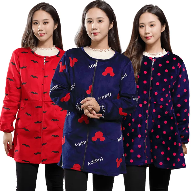 罩衣围裙加绒外穿成人防油做饭女款工作服可外穿耐脏长袖省服防风