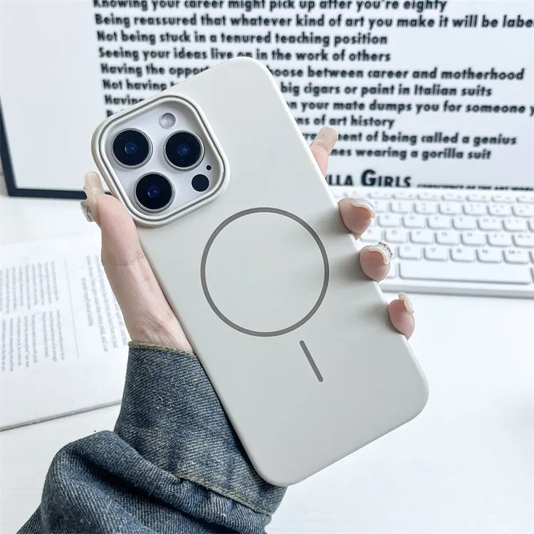 适用iPhone16肤感磨砂MagSafe磁吸手机壳苹果15高级感防摔保护套